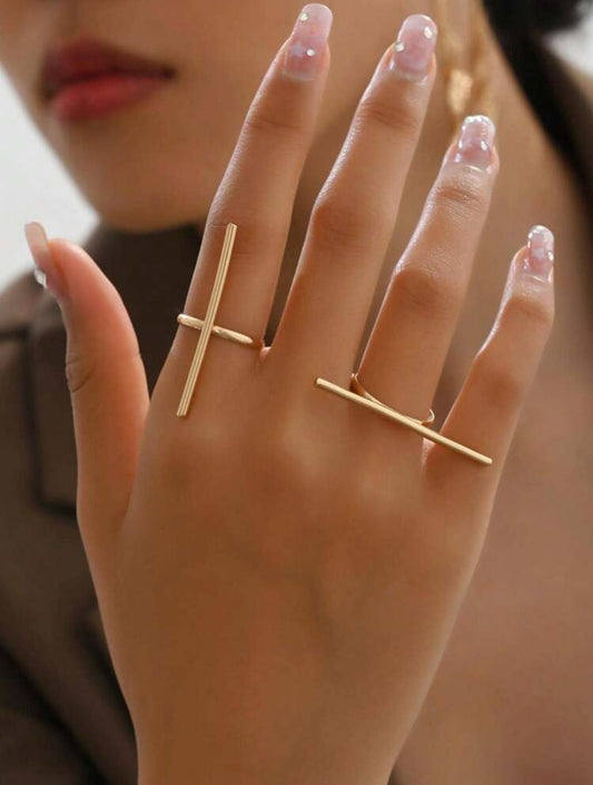 Moderner T-Bar-Ring – Minimalistisches Design mit einem Hauch von Eleganz